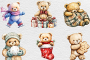 Christmas Teddy Bear Sublimation, an Illustration by Black Bird Studio (Thumbnail 5 of 6)