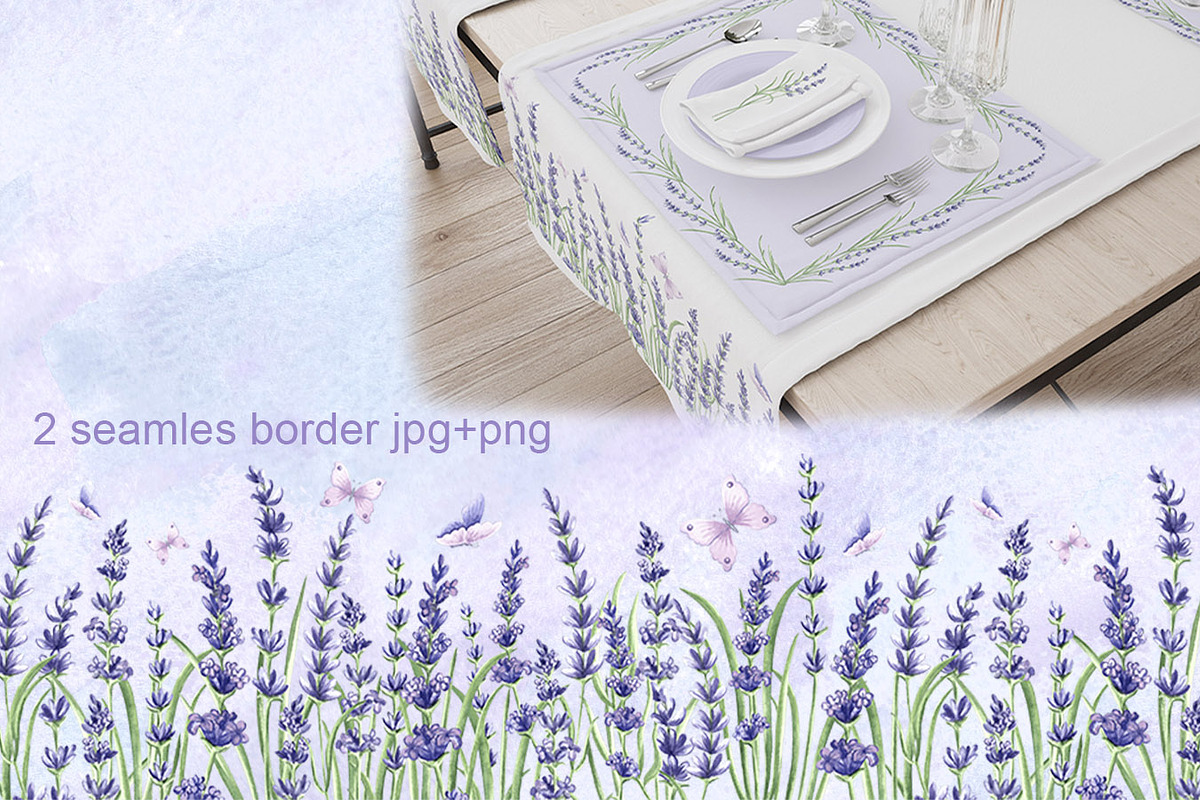 Lavender Provence watercolor clipart, a Decorative Illustration by susie-p-art (Photo 9 of 15)