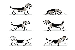 Running Dog Silhouette Collection