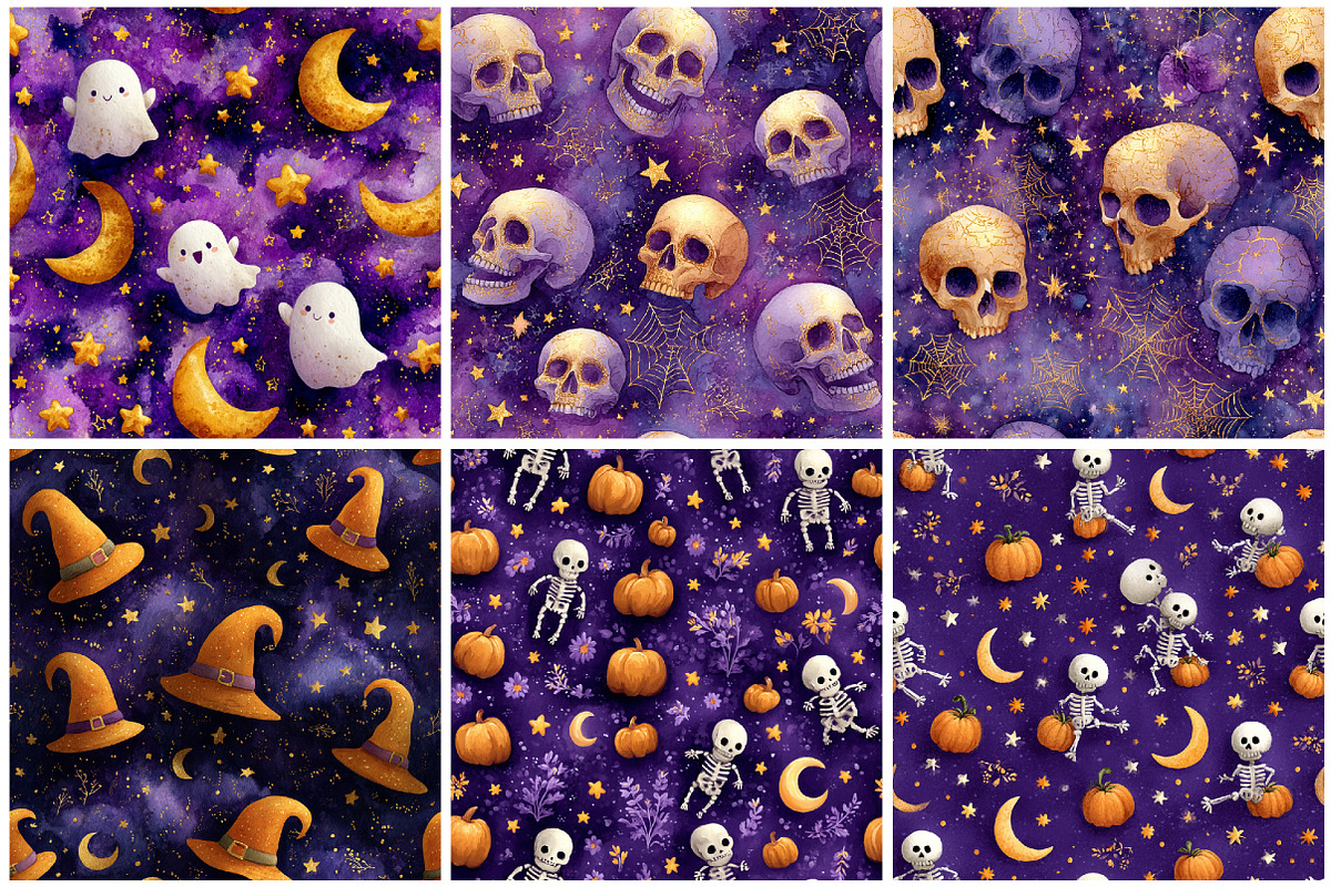 Halloween Digital Patterns, a Texture Graphic by CitraGraphics (Photo 5 of 6)