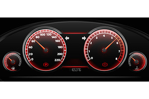Modern car dashboard with, a Technology Illustration by art PVP - market
