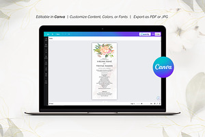 Wedding Program Template Canva