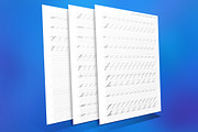 Lowercase letters American cursive, a Stationery Template by Good Worksheets (Thumbnail 1 of 2)