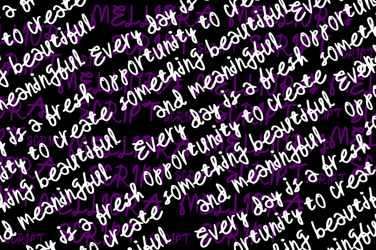 Melliora Script Casual Signature, a Script Font by mesuka (Photo 3 of 5)