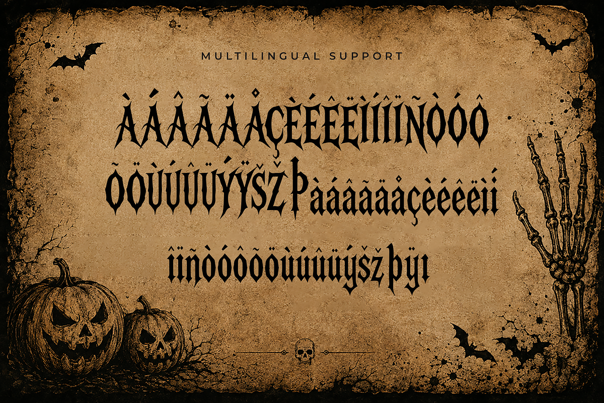 Witch Wood - Modern Halloween Font, a Blackletter Font by overlaytemplates (Photo 5 of 5)
