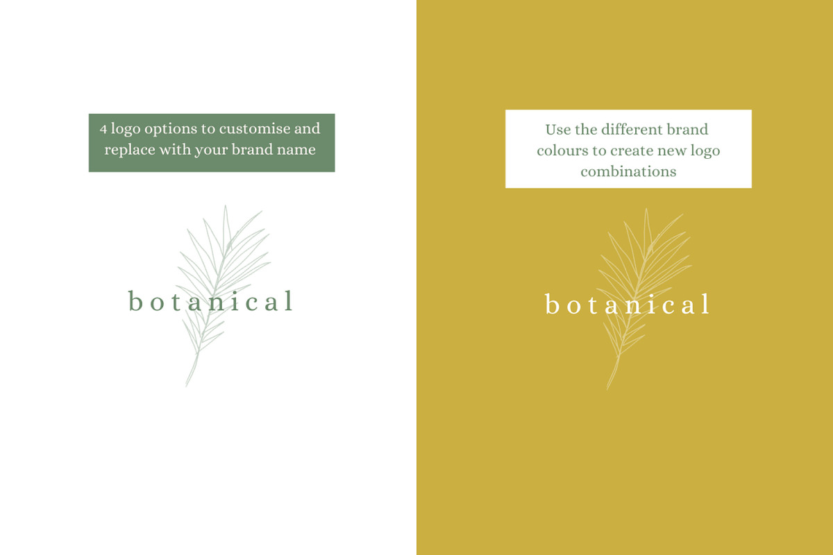 Botanical Brand Kit Logo Template, a Branding & Logo Template by CreativeWilderness (Photo 4 of 10)