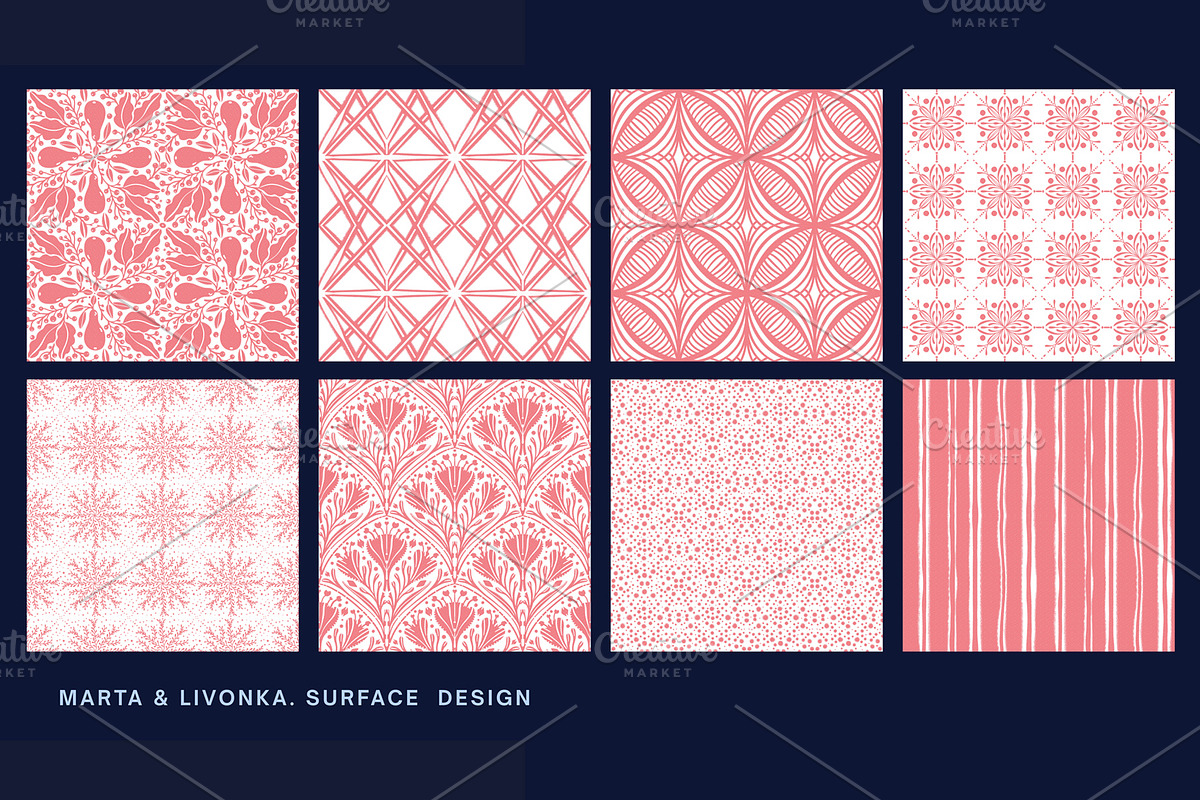 Modern Seamless Patterns Bandle, a Pattern Graphic by Marta & Livonka (Photo 14 of 16)