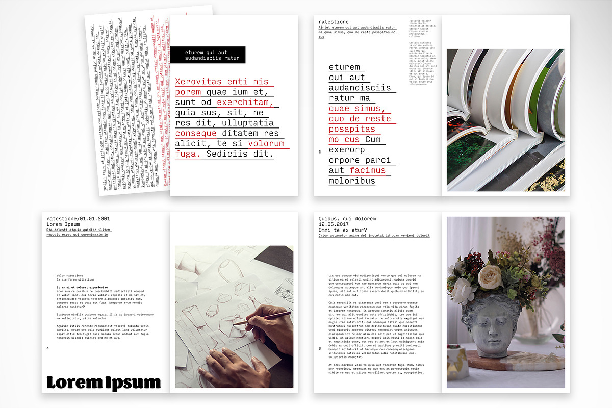 Brutalist Editorial Template, a Print Template by McLittle Stock (Photo 2 of 4)