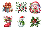 Watercolor Christmas Clipart, an Illustration by DreamArtGraphic (Thumbnail 3 of 5)