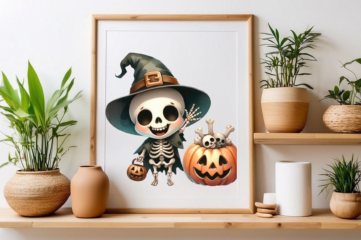 Halloween Funny Skeleton Sublimation, a Seasonal Illustration by Craft Nest (Photo 4 of 5)