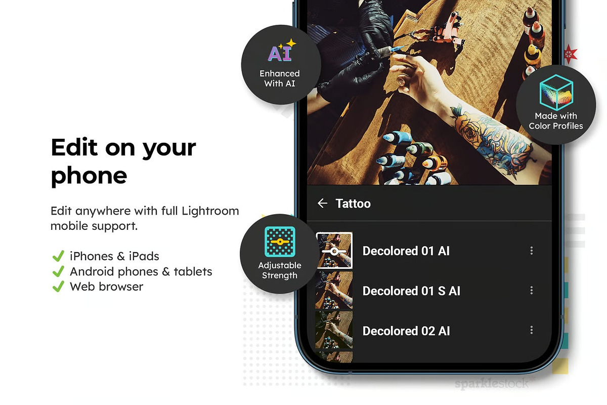 14 Tattoo Lightroom Presets and LUTs, a Preset Add-On by Hubzway (Photo 9 of 12)
