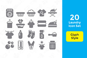 20 Laundry icon set with 3 styles, an Icon by Rudez Studio (Thumbnail 3 of 4)