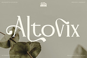 Altovix - Serif Typeface Font, a Serif Font by Rishsketch (Thumbnail 1 of 15)