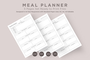 Meal Planning Pages Set V-04