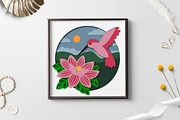 Hummingbird Layered papercut, an Animal 3D Model by Luba Vega (Thumbnail 2 of 3)