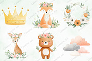 Boho Animal Portraits Watercolor Png, an Illustration by Creative Art (Thumbnail 3 of 10)