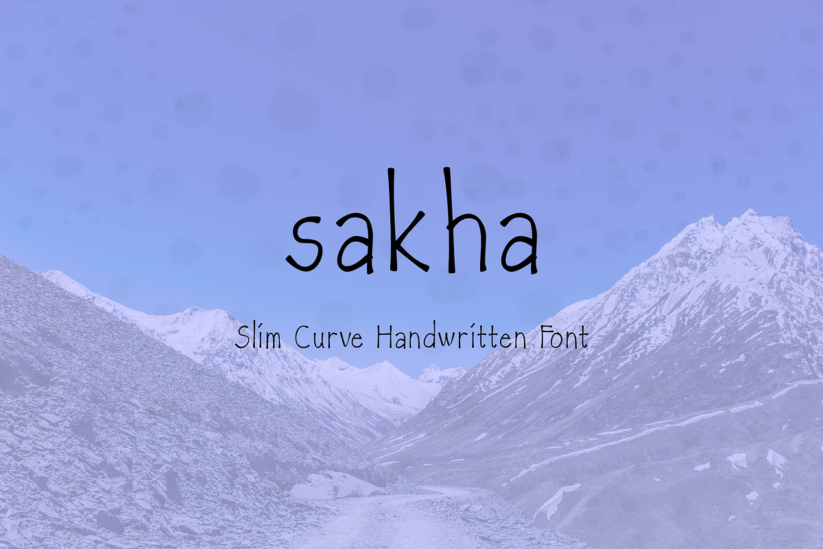 sakha - slim curve handwritten font, a Script Font by FTLY (Photo 1 of 3)