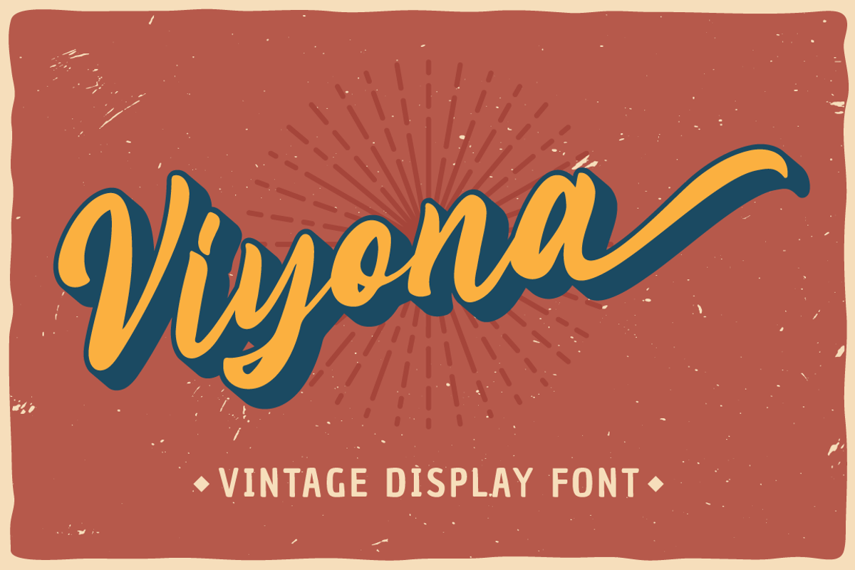 Viyona - Vintage Display Font, a Script Font by Attype (Photo 1 of 8)