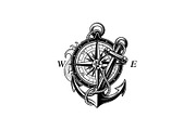 Nautical Anchor Compass Bundle, an Illustration by Creativeshirt (Thumbnail 4 of 31)