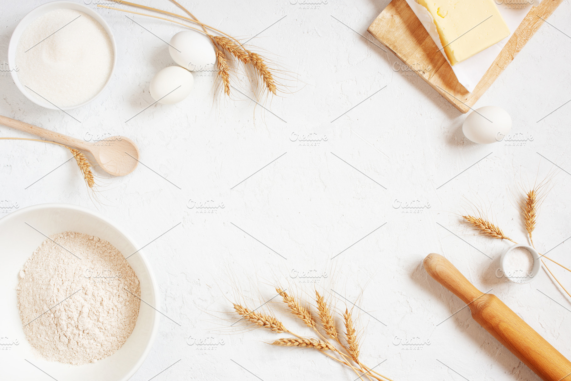 White baking background, a Food & Drink Photo by AlinaKho