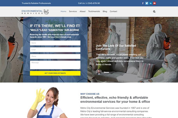 Environmental Services WordPress Theme preview 7