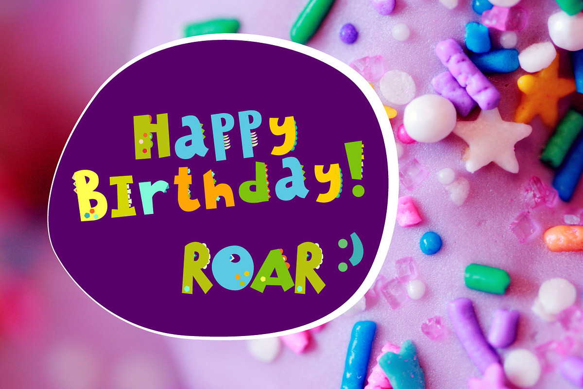 Dinosaurs Color Font OpenType-SVG, a Font by KundolaArt (Photo 3 of 9)