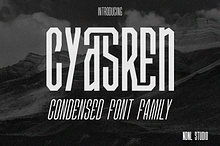 Cyasren – Condensed Font Family