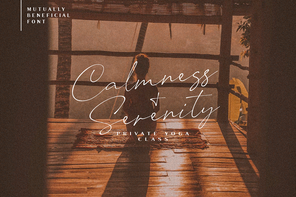 Mutually Beneficial, a Script Font by Java pep (Photo 3 of 11)