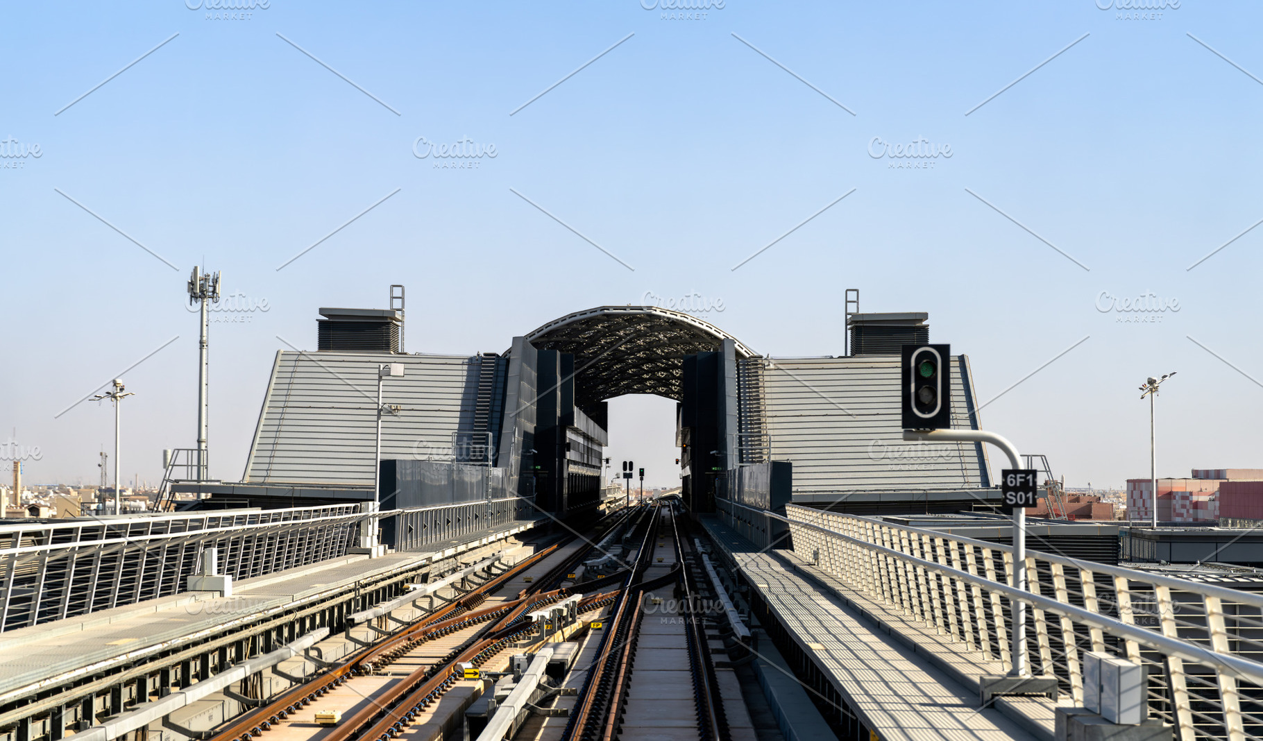 Modern architecture of Al Hamra Metro Station in Riyadh, an Architecture Photo by Leonid Andronov
