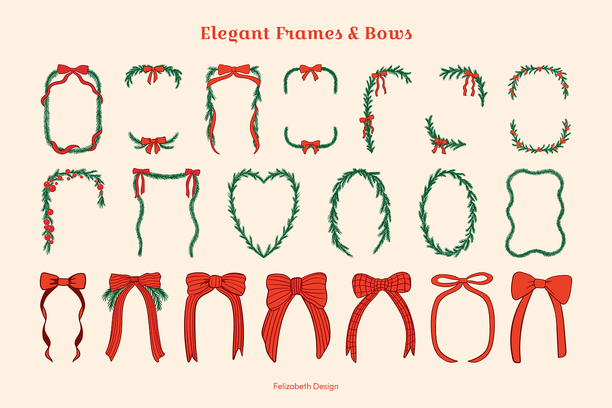 Coquette Christmas Collection, a Seasonal Illustration by Felizabeth Design (Photo 6 of 13)