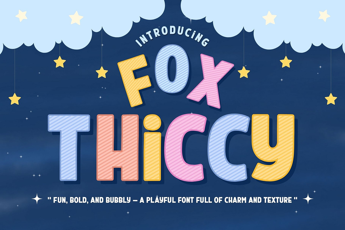Fox Thiccy : 4 Font Styles, a Handwritten Font by Fox7 By Rattana (Photo 1 of 13)