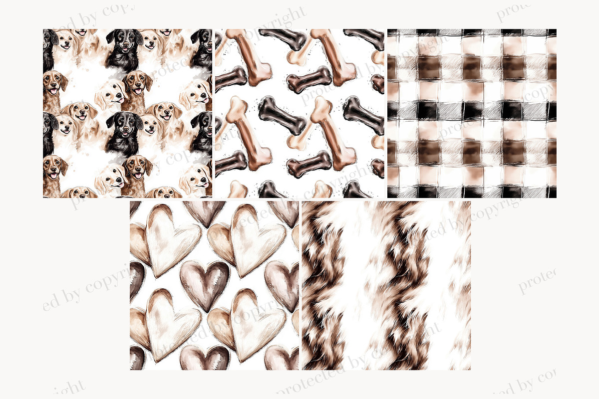 Puppy Paw Print Seamless Pattern, a Pattern Graphic by GlamArtZhanna (Photo 3 of 4)