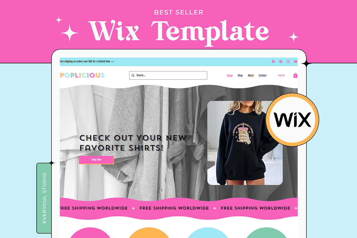 Poplicious Wix Template, a Wix Template by Girl Boss From Home (Photo 4 of 6)