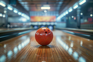 Bowling ball on the track. Strike, a Sports & Recreation Photo by AlyaAnd