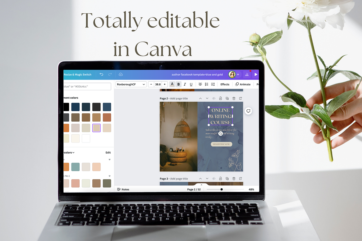 Facebook posts template for authors, a Social Media Template by Petite Zakka Boutique (Photo 4 of 7)