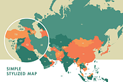 Asia Vector Map, a Graphic by Ben Buysse (Thumbnail 2 of 4)