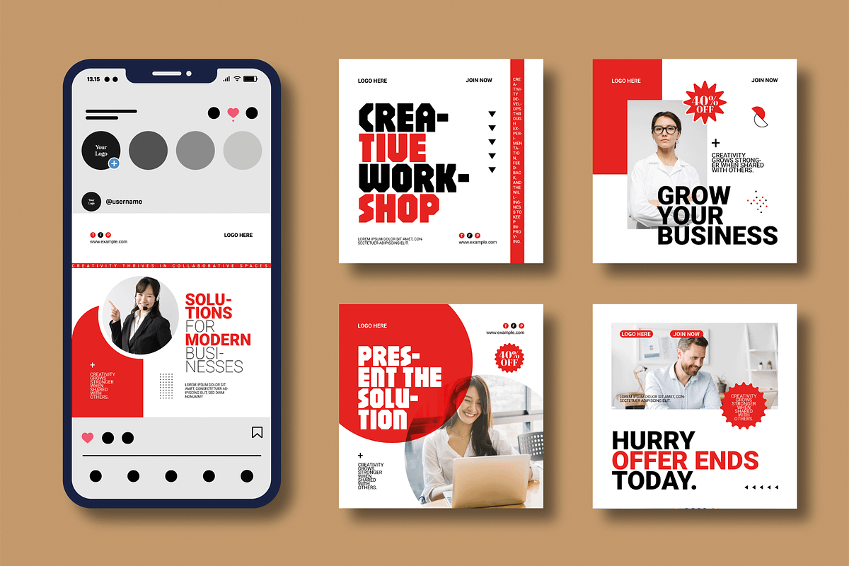 Creative Workshop Social Media Post, a Social Media Template by MightyDesign (Photo 2 of 8)
