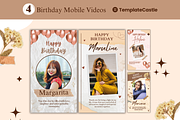 Happy Birthday Mobile Templates, a Templates & Theme by TemplateCastleStore (Thumbnail 1 of 9)