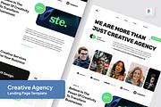 Stellar Creative Agency Landing Page, a Landing Page Template by SquidPixey (Thumbnail 1 of 5)