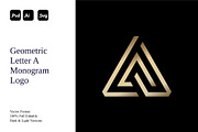 Geometric Letter A Monogram Logo, a Branding & Logo Template by Luxury Logos (Thumbnail 1 of 4)