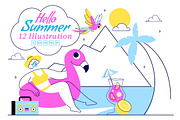 12 Hello Summer Illustration, a Person Illustration by denayunebgt (Thumbnail 1 of 4)