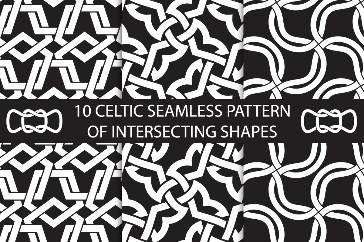 Celtic intersecting shapes patterns, a Pattern Graphic by Guten Tag Vector (Photo 3 of 5)