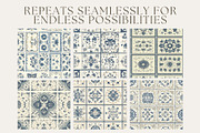 12 Persia's Blue Mosaic Patterns, a Pattern Graphic by Inknfolly (Thumbnail 2 of 7)