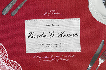 Birds & Honné Romantic Handwritten, a Handwritten Font by Perplexitics