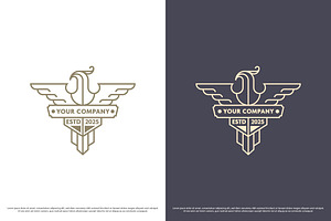 Eagle Armor Vintage Logo Design Icon, a Branding & Logo Template by Morvana Crew