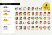 Kids Daily Routine Sticker Set, an Education Illustration by insemar (Thumbnail 3 of 4)