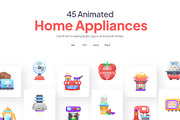 Animated Home Appliances Icons, a Duotone Icon by Prosymbols (Thumbnail 1 of 3)