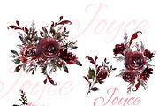 Burgundy Florals, Wreaths, an Illustration by Feather Grace Designs (Thumbnail 7 of 13)