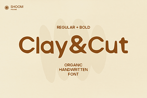 Clay&Cut - Organic Handwritten Font, a Handwritten Font by SHOOM HOUSE