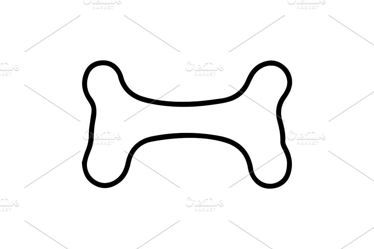 dog bone outline icon vector simple, an Outline Icon by Nurlan's shop (Photo 2 of 3)